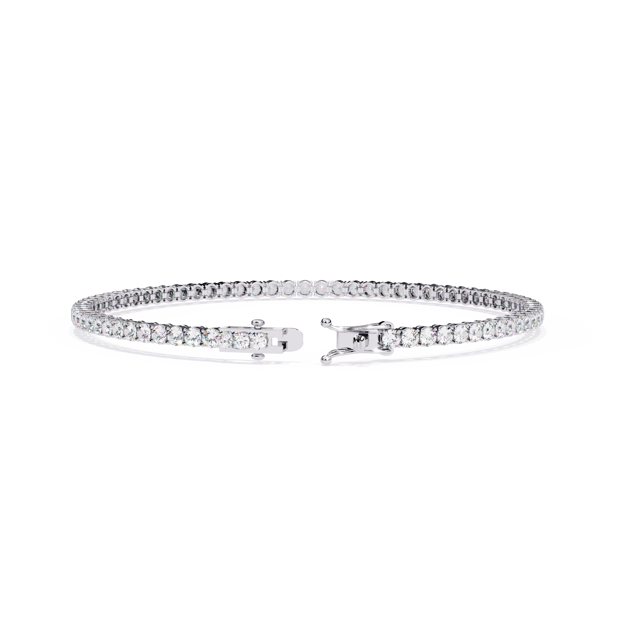 Solitairekart 3.89ct Round Lab Grown Diamond Tennis Bracelet